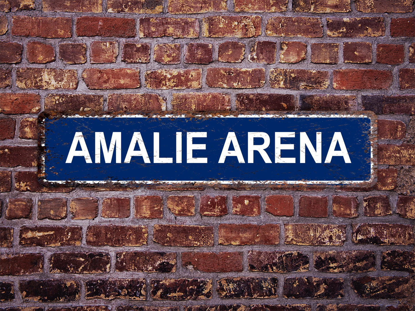 Amalie Arena Street Sign Tampa Bay Lightning Hockey