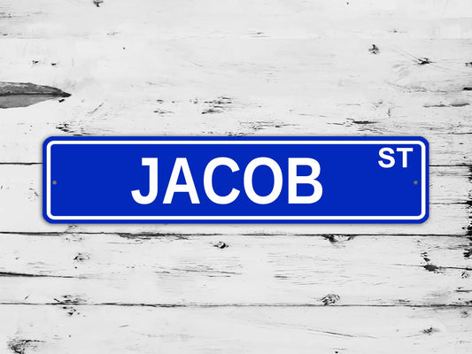 Jacob Street Sign Personalized Custom Name Gift