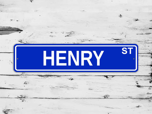 Henry Street Sign Personalized Custom Name Gift