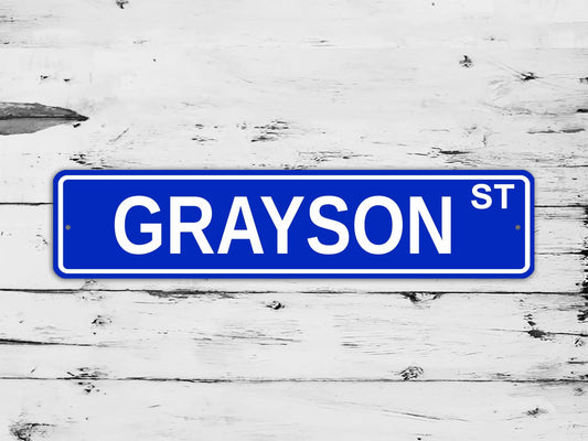Grayson Street Sign Personalized Custom Name Gift