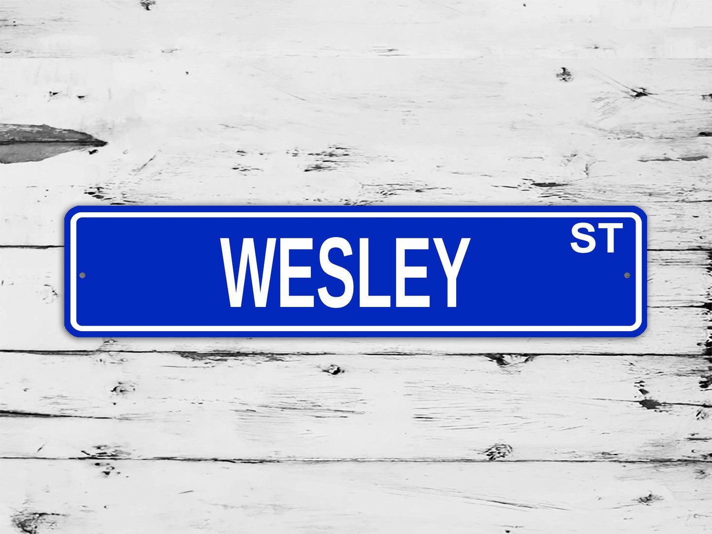 Wesley Street Sign Personalized Custom Name Gift