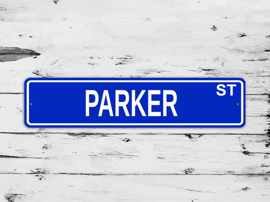 Parker Street Sign Personalized Custom Name Gift