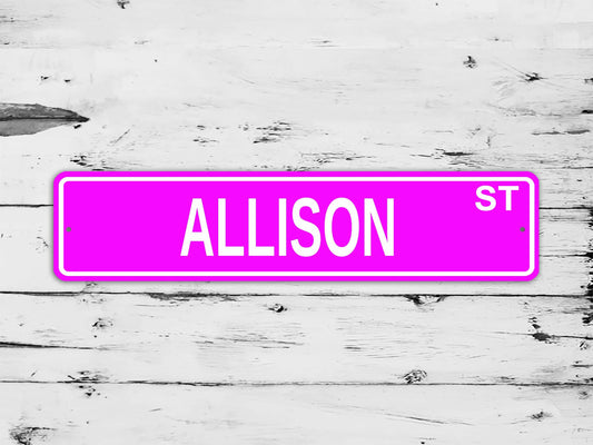 Allison Street Sign Personalized Custom Name Gift