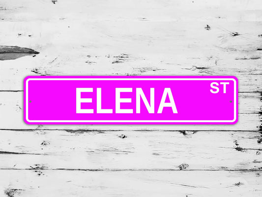 Elena Street Sign Personalized Custom Name Gift