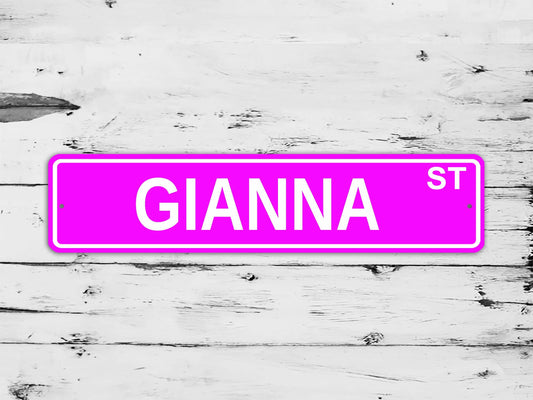 Gianna Street Sign Personalized Custom Name Gift