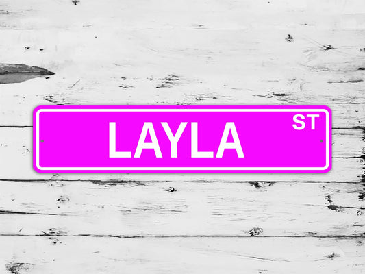 Layla Street Sign Personalized Custom Name Gift