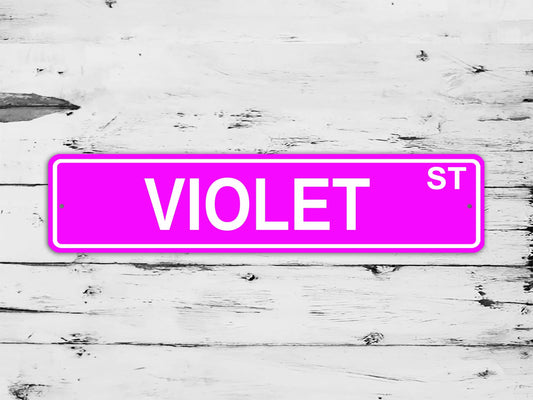 Violet Street Sign Personalized Custom Name Gift