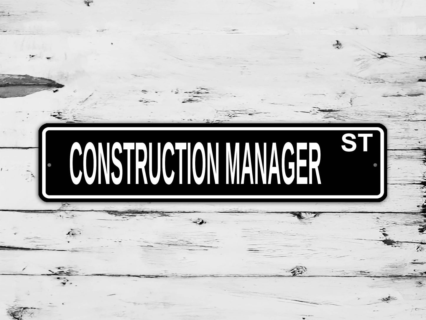 Construction Manager Street Sign