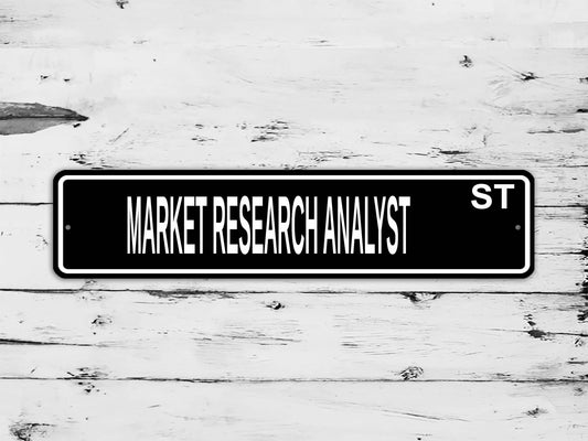 Market Research Analyst Street Sign