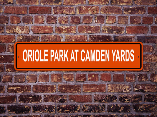 Oriole Park at Camden Yards Stadium Street Sign Baltimore Orioles Baseball Road