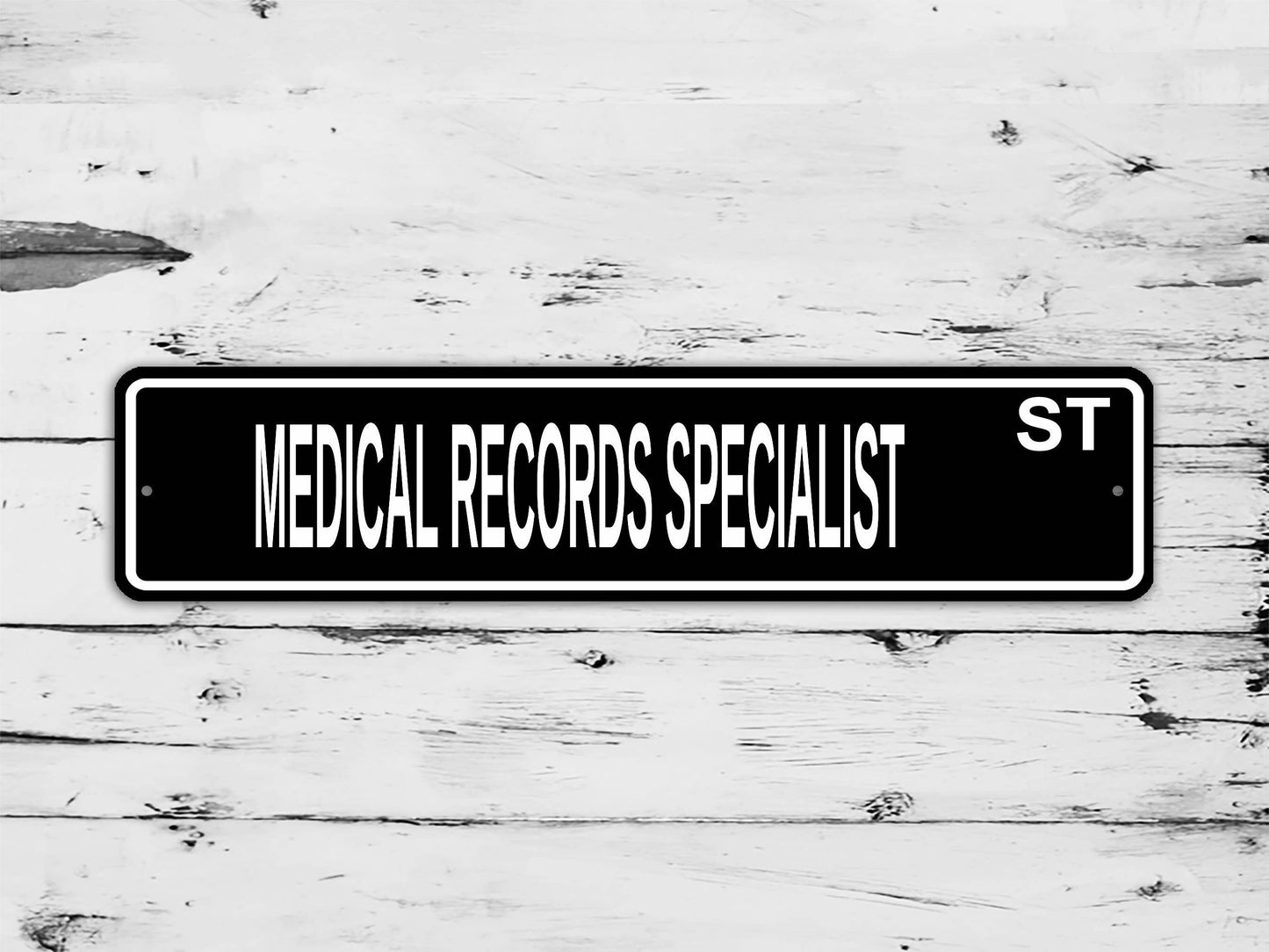 Medical Records Specialist Street Sign