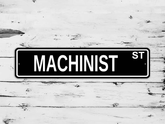 Machinist Street Sign