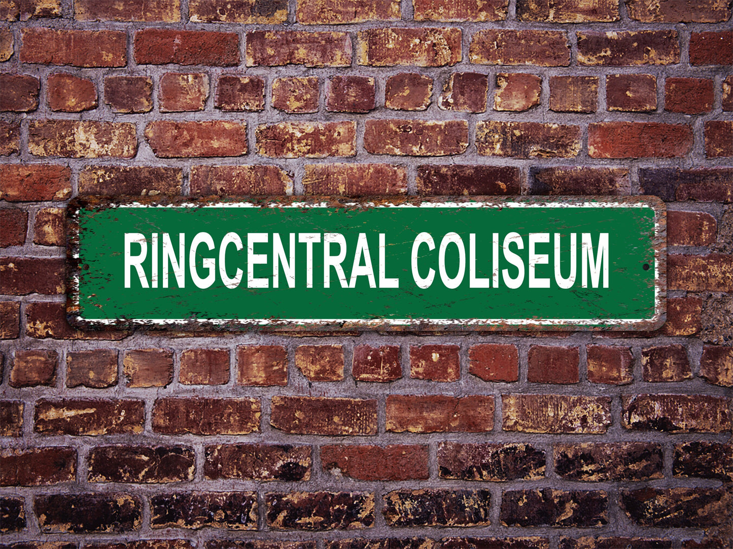 RingCentral Coliseum Street Sign Oakland Athletics Baseball Road