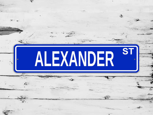 Alexander Street Sign Personalized Custom Name Gift