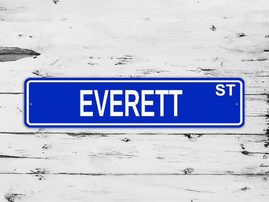 Everett Street Sign Personalized Custom Name Gift