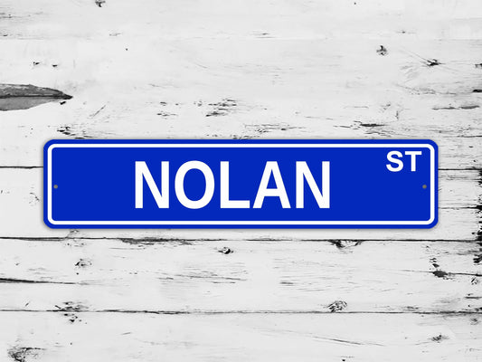 Nolan Street Sign Personalized Custom Name Gift