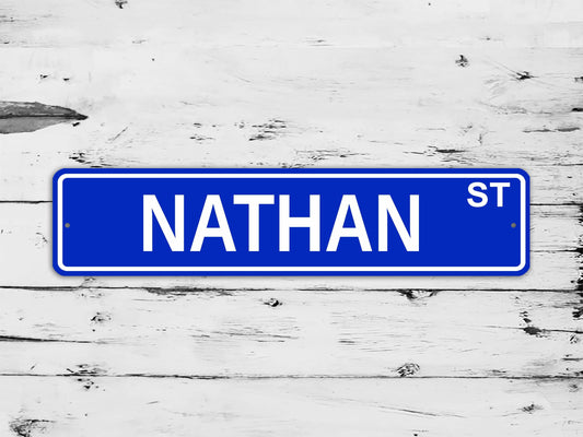 Nathan Street Sign Personalized Custom Name Gift