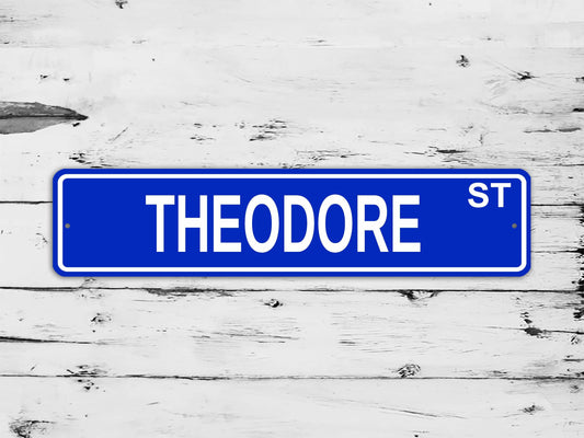 Theodore Street Sign Personalized Custom Name Gift