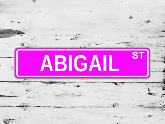 Abigail Street Sign Personalized Custom Name Gift