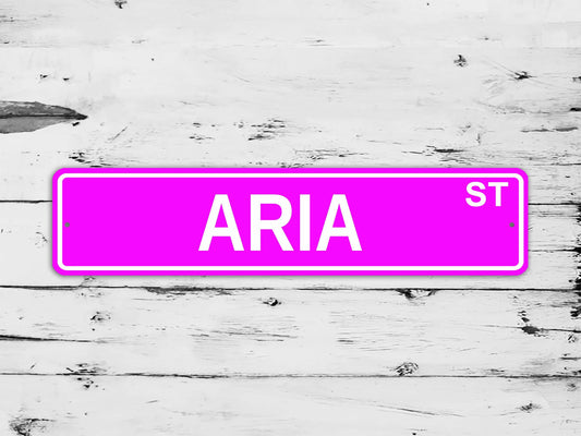 Aria Street Sign Personalized Custom Name Gift