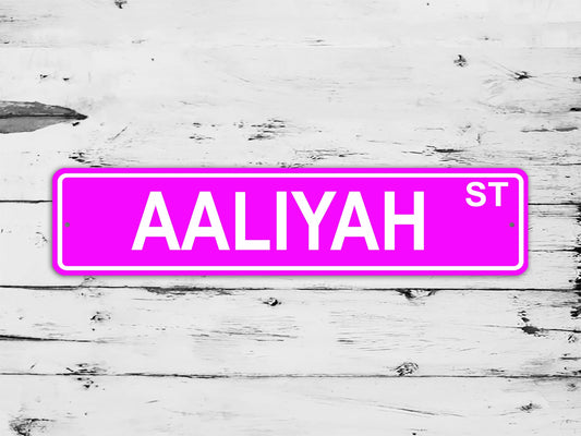 Aaliyah Street Sign Personalized Custom Name Gift