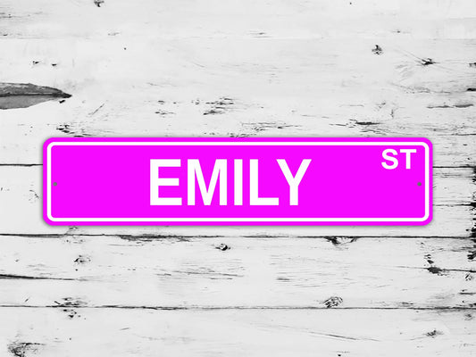 Emily Street Sign Personalized Custom Name Gift