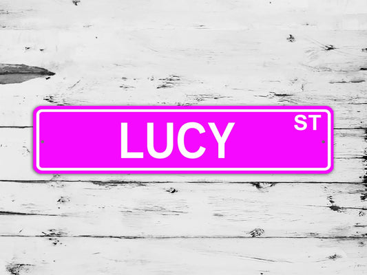 Lucy Street Sign Personalized Custom Name Gift