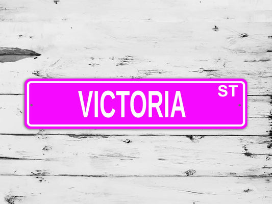 Victoria Street Sign Personalized Custom Name Gift