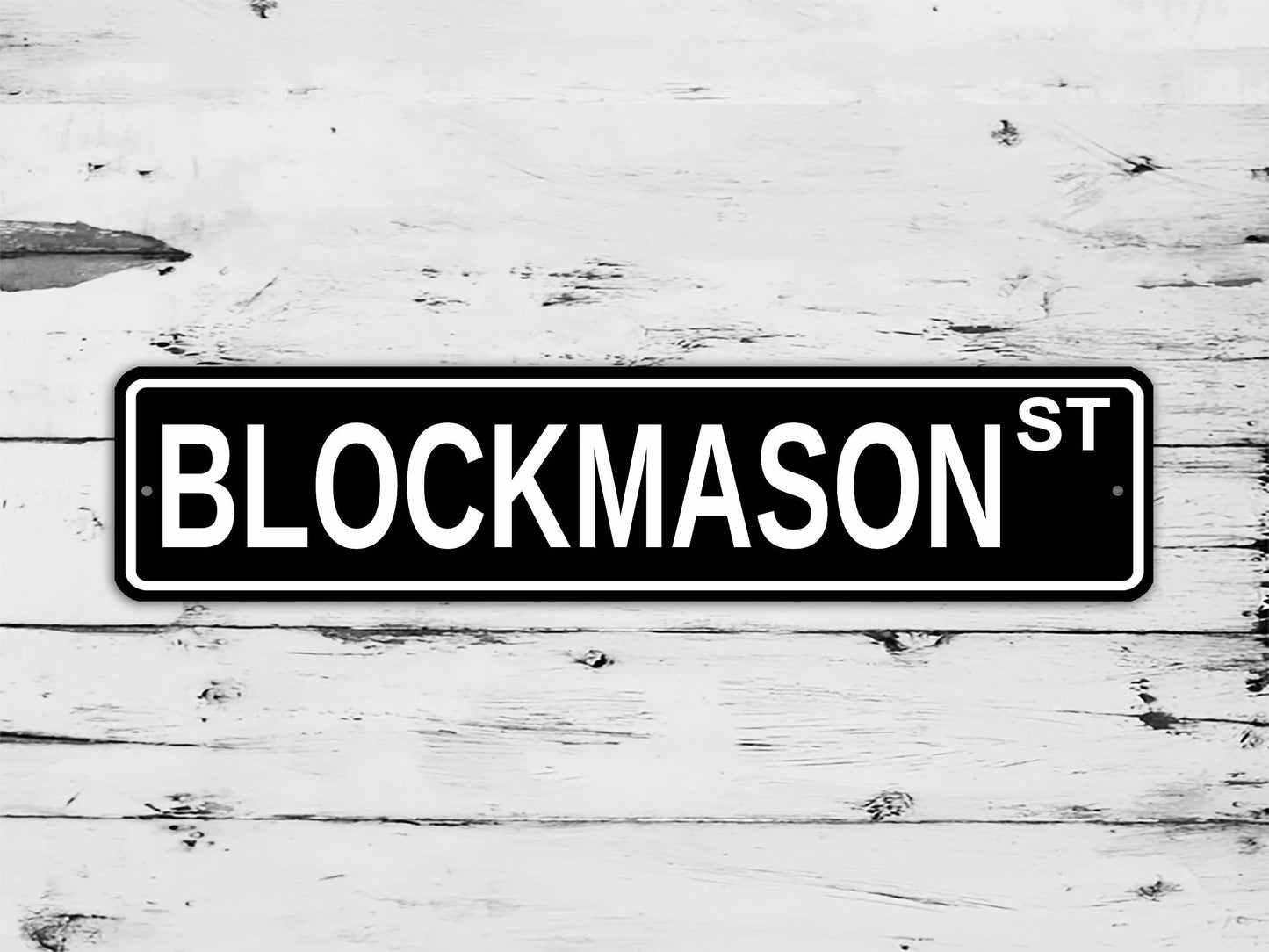 Blockmason Street Sign