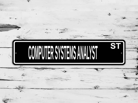 Computer Systems Analyst Street Sign