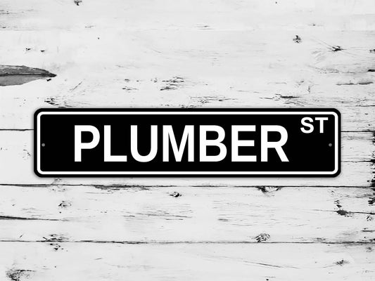 Plumber Street Sign