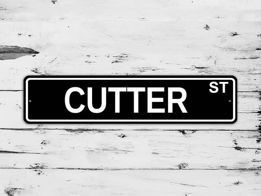 Cutter Street Sign