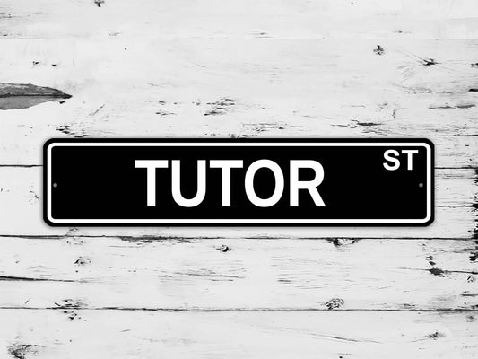 Tutor Street Sign