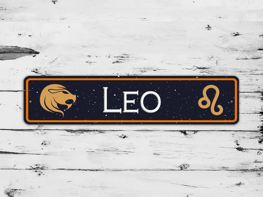 Leo Zodiac Metal Sign The Lion Astrology Aluminum Street Sign