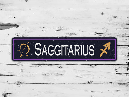 Sagittarius Zodiac Metal Sign The Archer Astrology Aluminum Street Sign