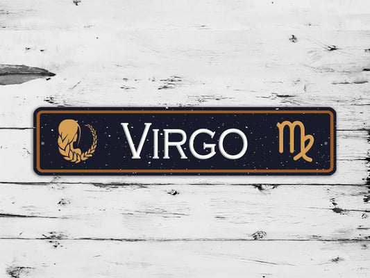Virgo Zodiac Metal Sign The Maiden Astrology Aluminum Street Sign