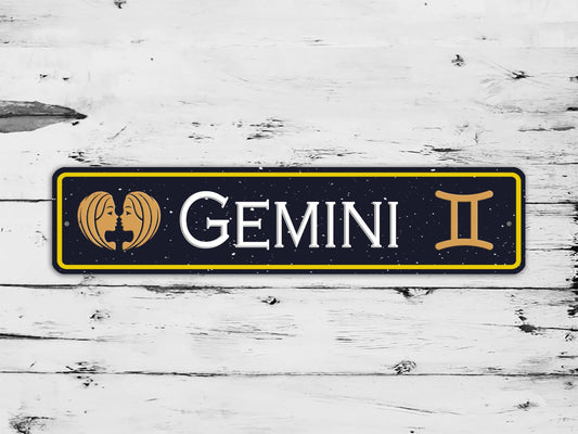 Gemini Zodiac Metal Sign The Twins Astrology Aluminum Street Sign
