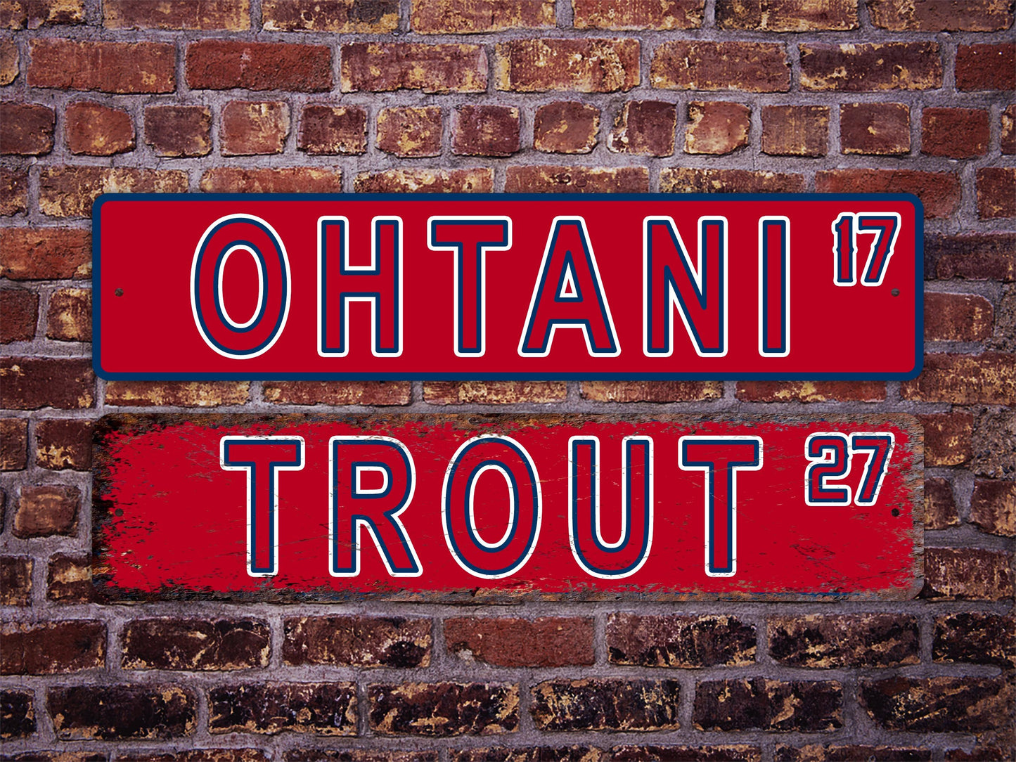 All Los Angeles Angels Players Metal Street Sign Custom Personalized Ohtani Trout