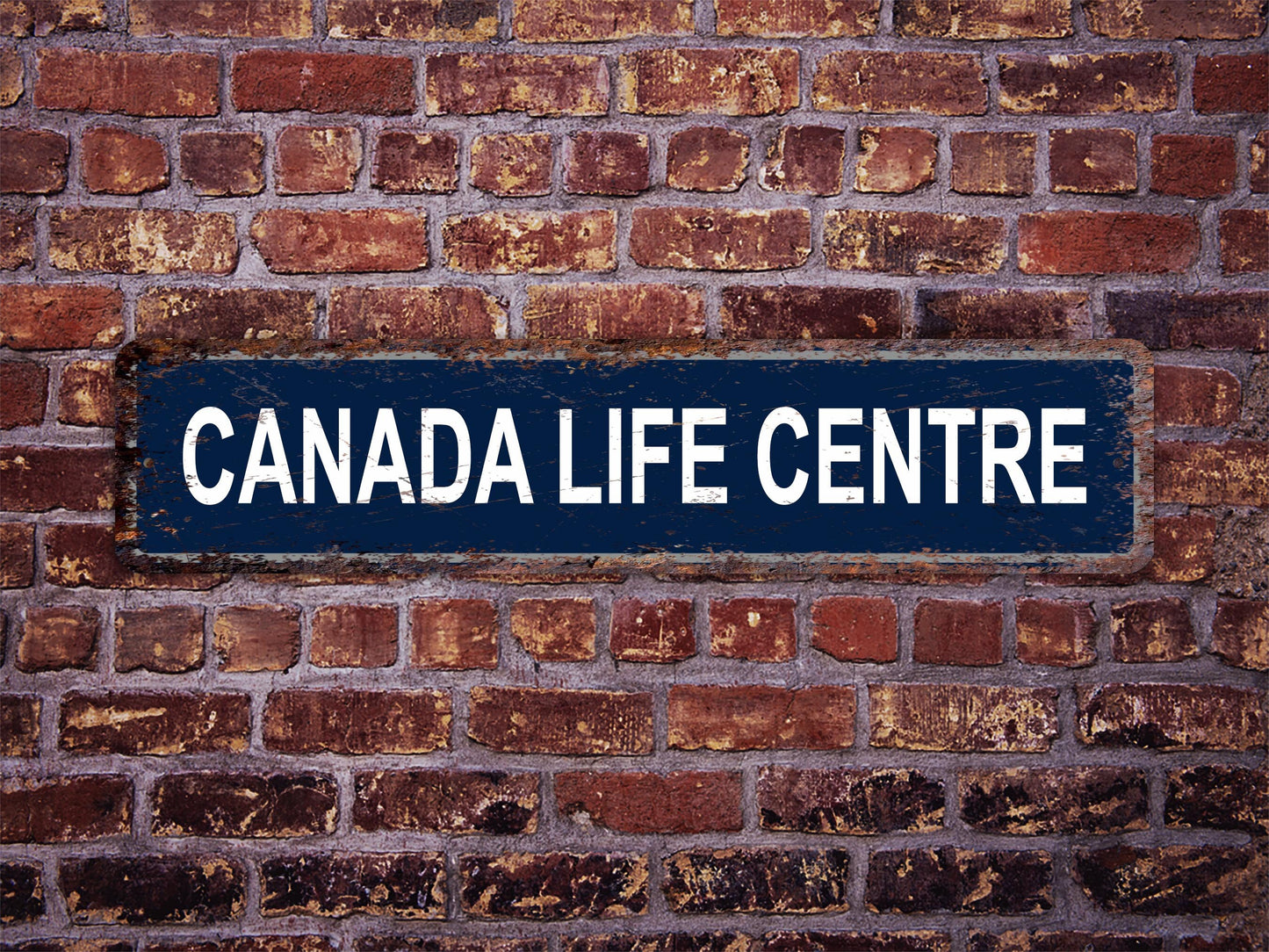 Canada Life Centre Street Sign Winnipeg Jets Hockey