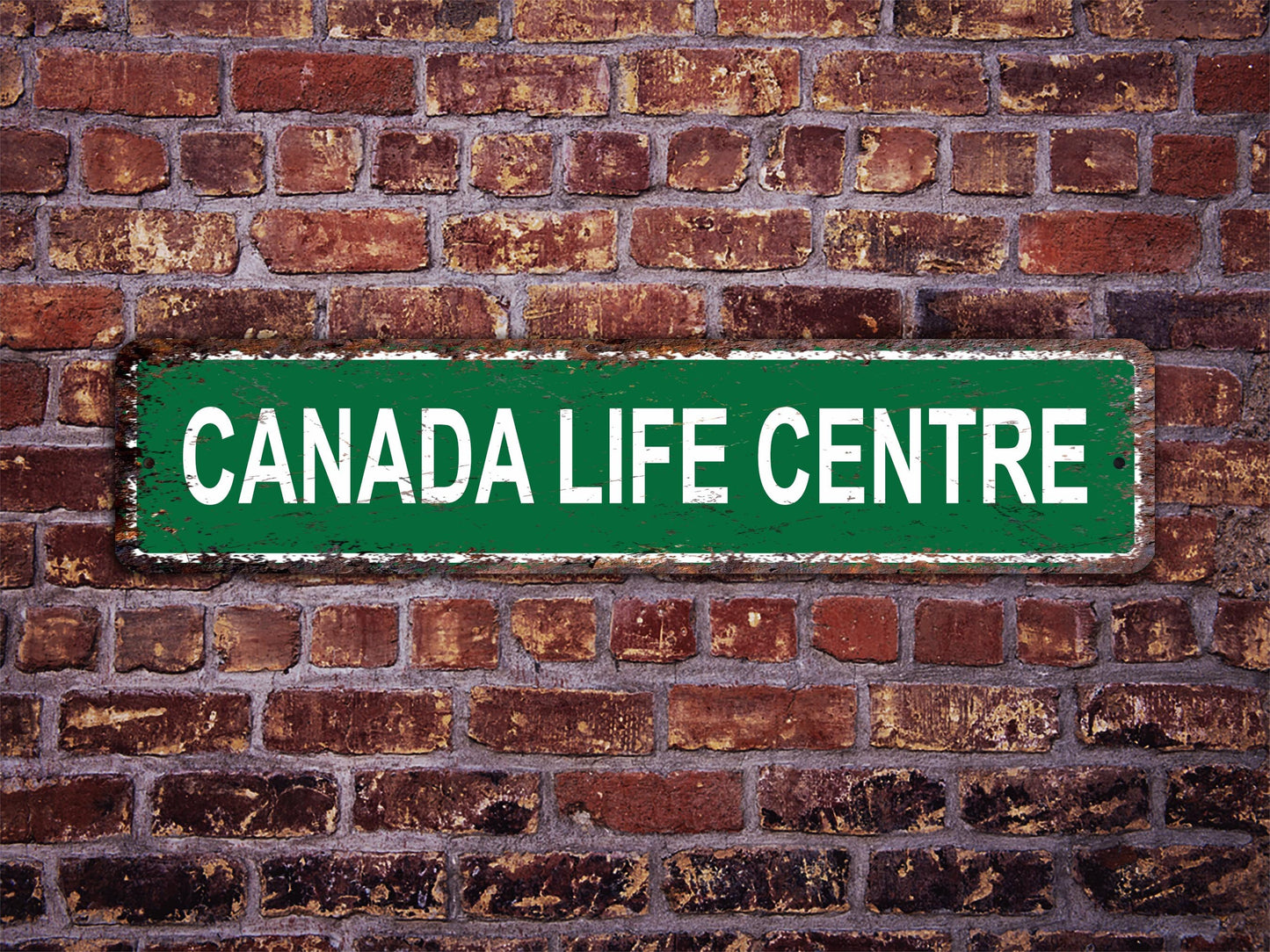 Canada Life Centre Street Sign Winnipeg Jets Hockey