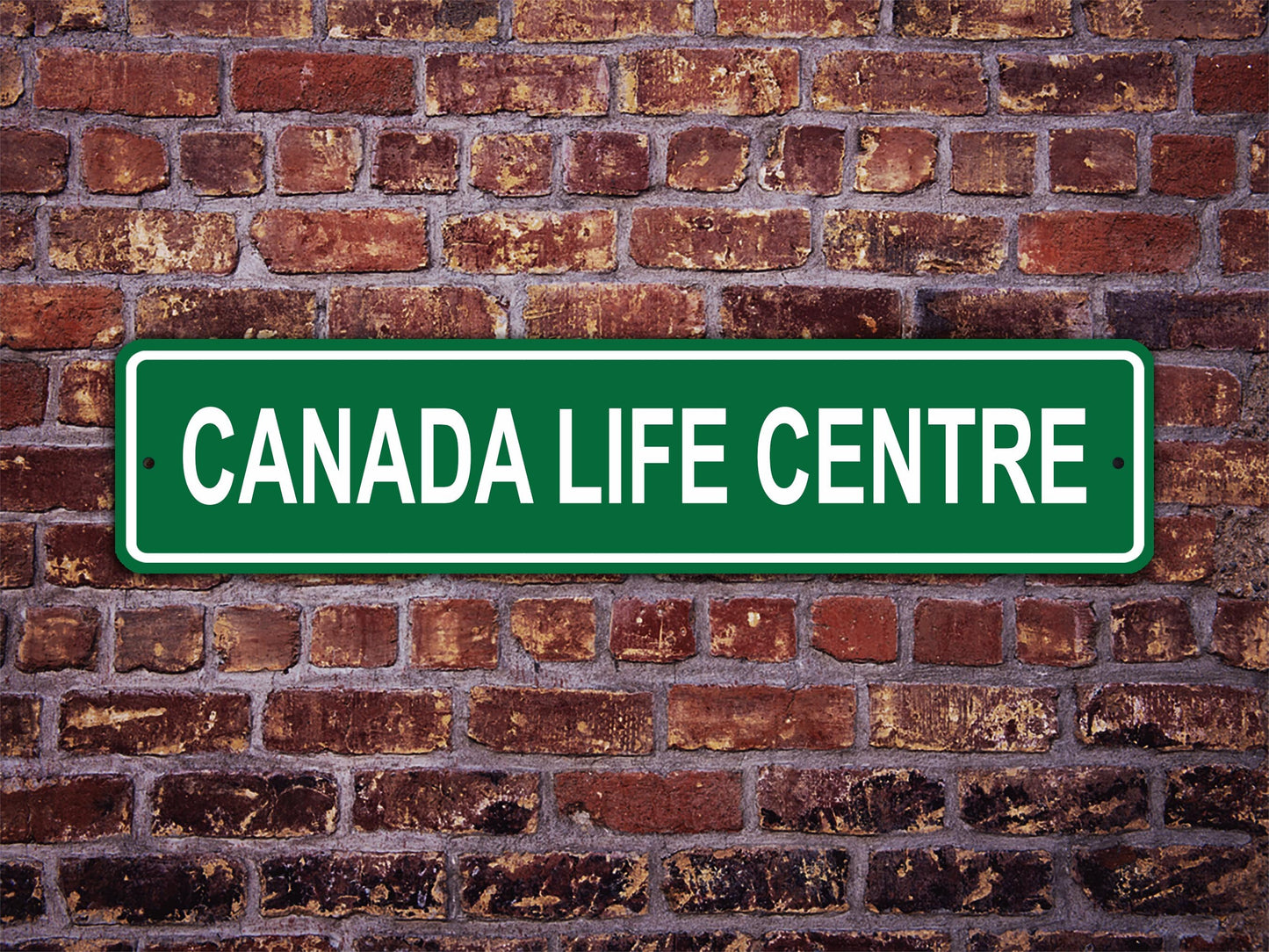 Canada Life Centre Street Sign Winnipeg Jets Hockey