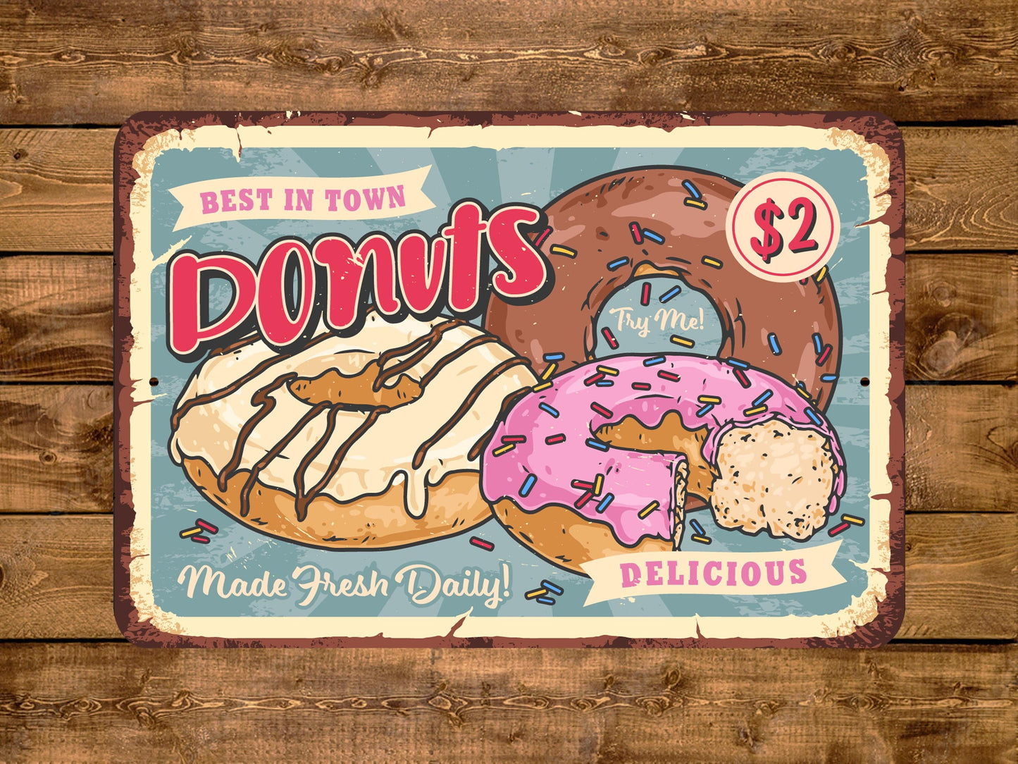 Donuts Sign Vintage Style