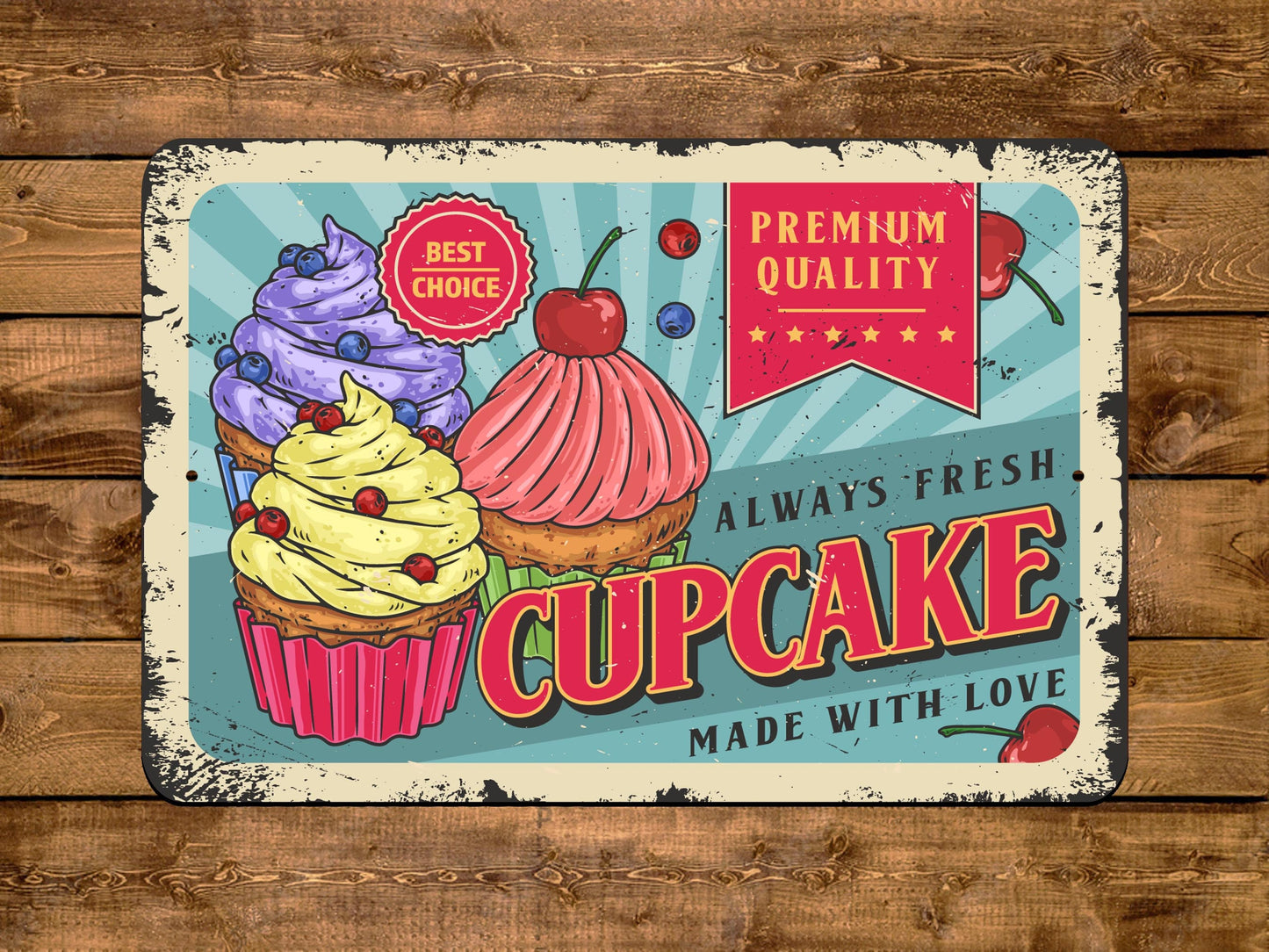 Cupcakes Sign Vintage Style