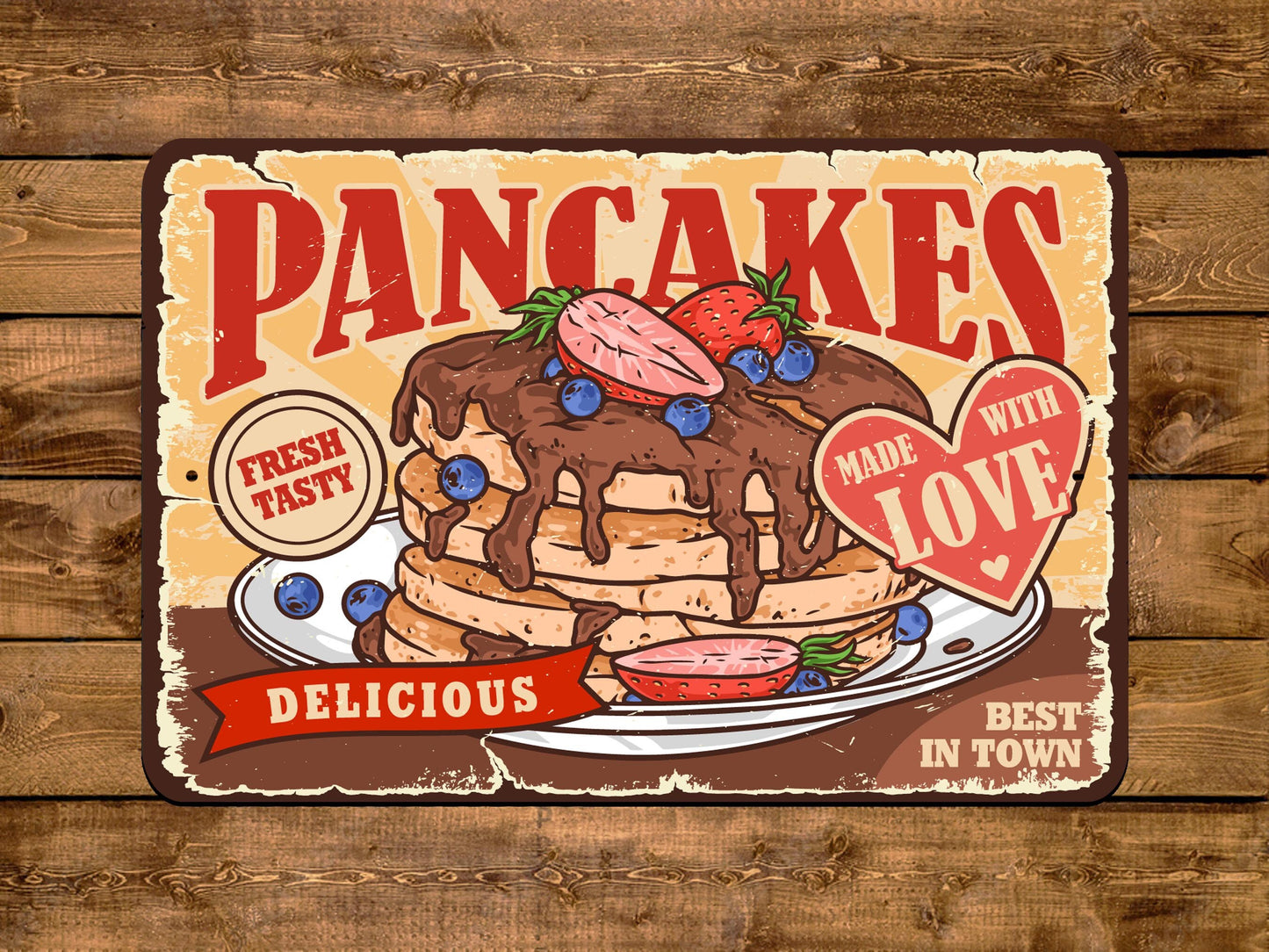 Pancakes Sign Vintage Style