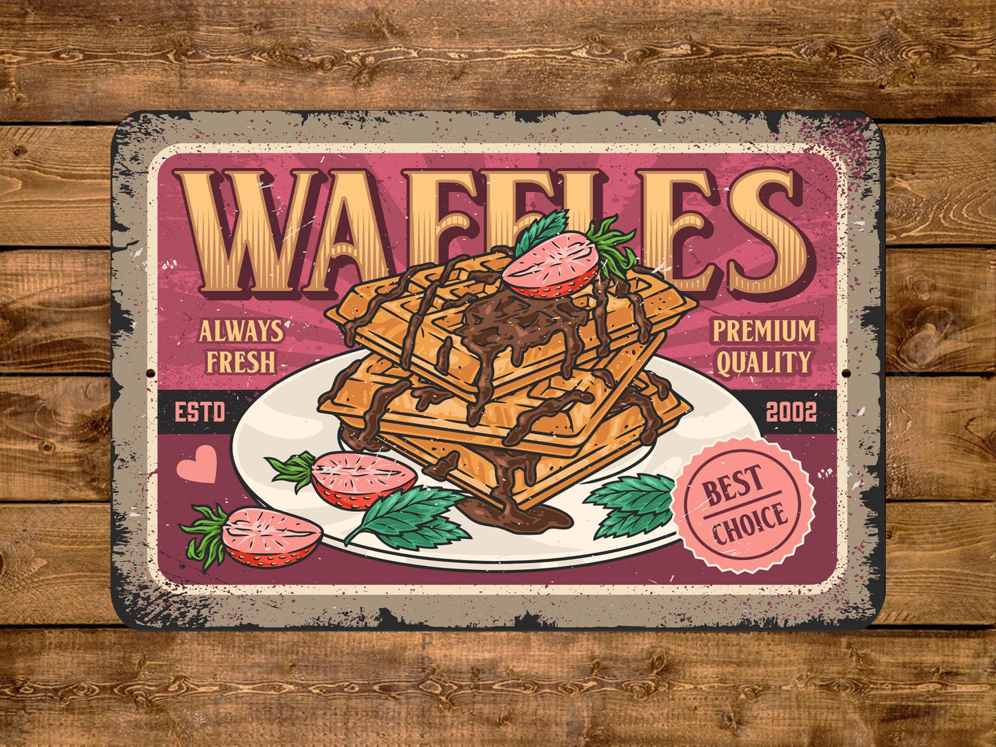 Waffles sign Vintage Style