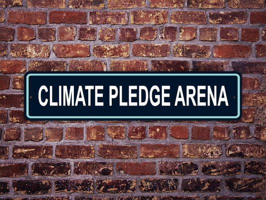 Climate Pledge Arena Street Sign Seattle Kraken Hockey