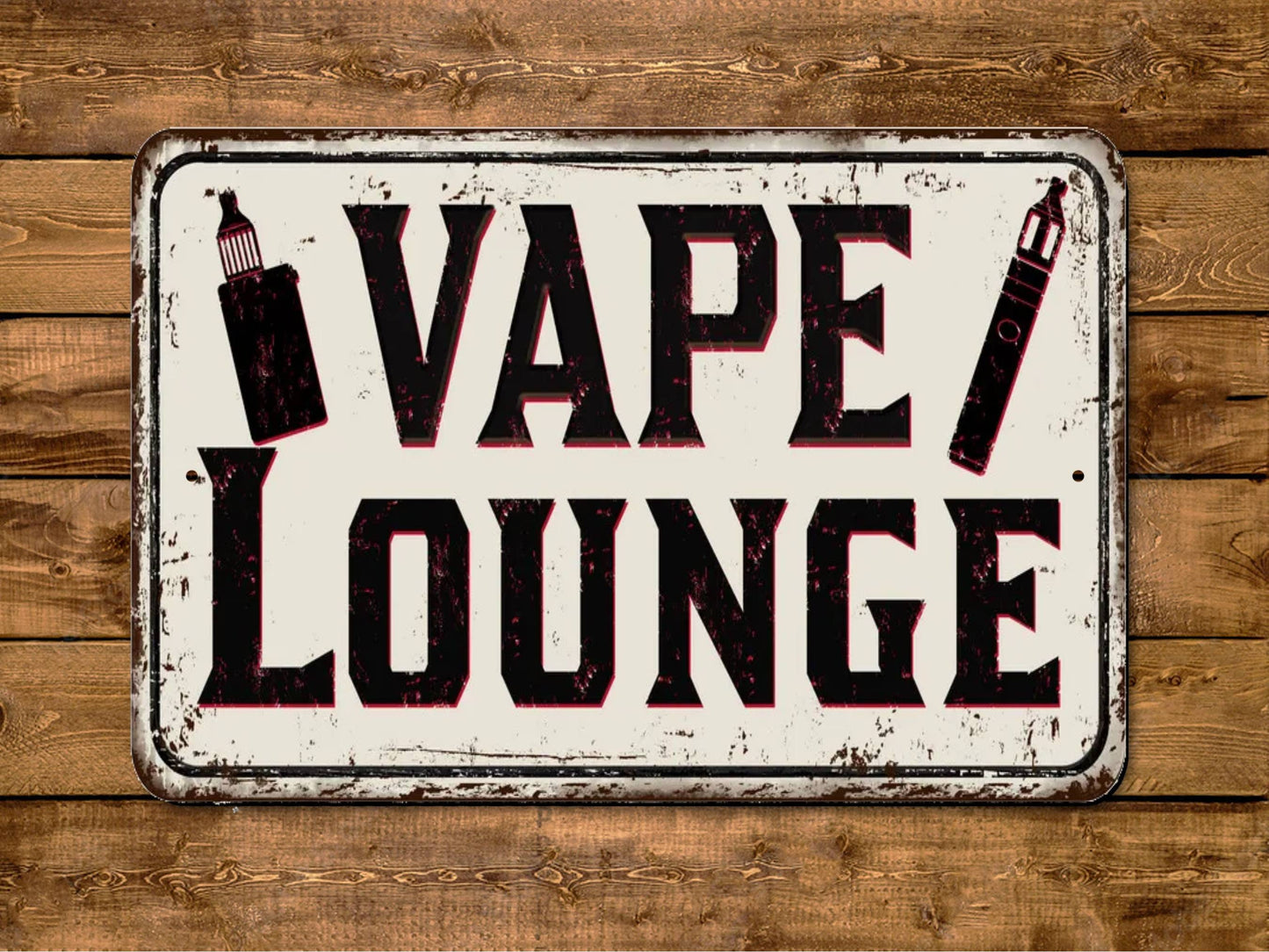 Vape Lounge Sign Vintage Style