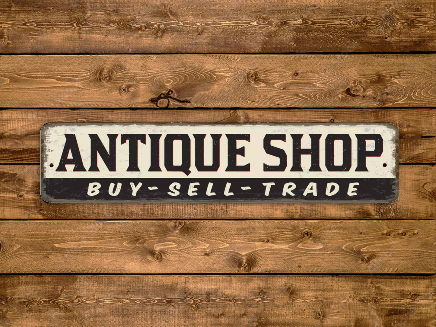 Antique Shop Street Sign Buy Sell Trade Vintage Style