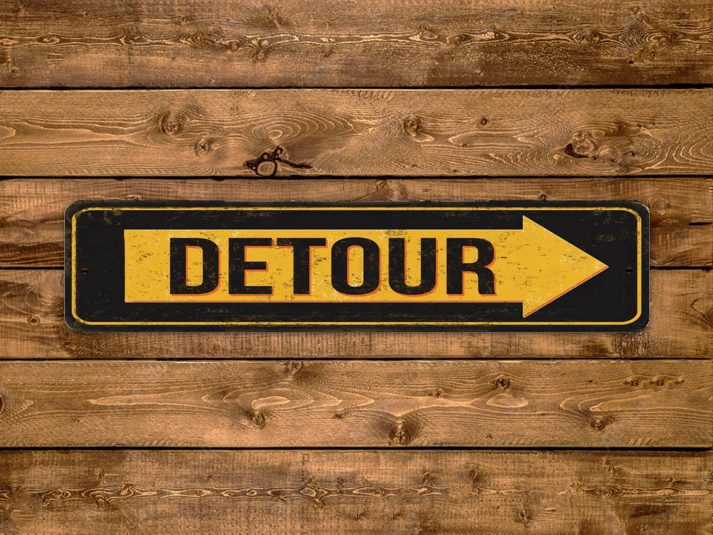 Detour Street Sign Vintage Style