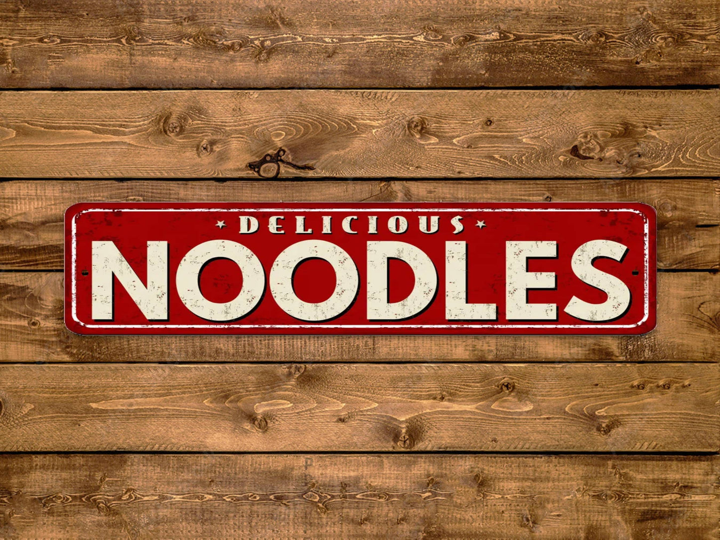 Delicious Noodles Street Sign Vintage Style